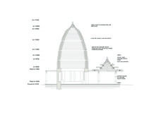 an architectural drawing showing the details of a building