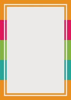 an orange and green striped background with a white square in the middle on top of it