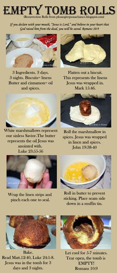 the instructions for how to make empty tomb rolls