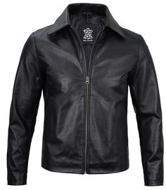 Black Shirt Collar Cowhide Jacket
This leather jacket is the best of both worlds. It has a classic look and feel, but with a sleek and modern approach to it. From casual looks to business suits, this black shirt collar jacket will work across any situation. It is made from premium-quality cowhide that provides comfort and style so you can be sure it’ll stand up to any weather thrown its way. The collar adds a layer of protection if needed and the two outside slanted pockets are easy to reach while keeping your belongings safe. Classic Leather Jacket With Lapel Collar And Concealed Placket, Classic Long Sleeve Leather Jacket With Concealed Placket, Classic Collared Leather Jacket For Work, Formal Leather Jacket With Concealed Placket, Sleek Leather Jacket With Concealed Placket For Business, Black Business Outerwear With Spread Collar, Collared Leather Jacket With Concealed Placket, Leather Collared Jacket With Concealed Placket, Business Leather Jacket With Concealed Placket