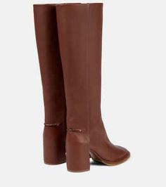 Brown Knee-high Boots For Fall, Brown Wide Calf Knee-high Boots, Elegant Brown Knee-length Boots, Elegant Knee-length Brown Boots, Brown Leather-lined Knee-high Boots For Winter, Brown Leather-lined Knee-high Boots For Fall, Brown Leather Lined Knee-high Boots For Winter, Brown Knee-high Boots With Leather Lining For Winter, Fall Calf Leather Knee-high Boots