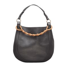 Ulla Johnson "Georgia" hobo bag in calf leather  Twisted top handles  Flat shoulder strap Can be worn as a top handle or shoulder bag Open top Interior, one slip pocket  Approx. 12.5"H x 13.8"W x 2.8"D Made in Italy Leather Hobo Bags, Twisted Top, Leather Hobo Bag, Hobo Handbags, Leather Hobo, Open Top, Ulla Johnson, Hobo Bag, Top Handle