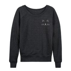 She'll love the look and feel of this Women's Cat Face Graphic Fleece. She will love showing off her style with this Women's Cat Face Lightweight French Terry Sweatshirt. FEATURES Scoopneck Long SleevesFABRIC & CARE Cotton/Polyester Machine wash Imported Size: Medium. Color: Heather Charcoal. Gender: female. Age Group: kids. Face Graphic, How To Show Love, Cat Face, Her Style, French Terry, Fabric Care, Heather Grey, Long Sleeve Tees, Tops & Tees