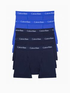 Crafted with extra soft cotton stretch for all day comfort, these sleek trunks come in a 5-pack and feature a Calvin Klein underwear logo elastic waistband. Finished with a functional keyhole fly, seaming details and a performance-ready, modern silhouette. Designer Boxers, My Calvins, Money On My Mind, My Wife Is, Boxer Briefs, Sporty Look, Classic Man, Calvin Klein, Mens Outfits