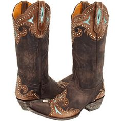 I need these Western Boots With Rhinestone Rivets, Western Pointed Toe Boots With Rhinestone Rivets, Fitted Leather Boots With Rhinestone Rivets, Cowgirl Boots Wedding, Envy Clothing, Jeweled Shoes, Studded Boots, Cowboy Boots Women, Country Western