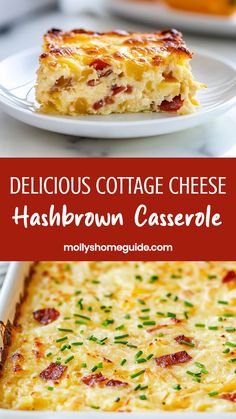 delicious cottage cheese hashbrown casserole is an easy dinner recipe