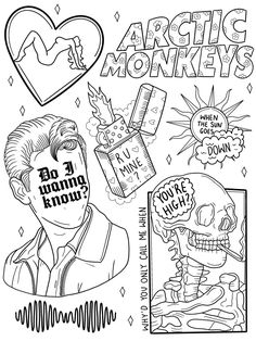 a black and white drawing of a man's face with the words magic monkeys on it