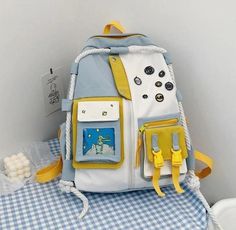 Features:

Be excited to go back to school with our new Baby Blue Color Block School Backpacks 

Comes in a beautiful baby blue color that can easily match with any of your cute school uniform/outfits! 
Dimensions: 31cm x 45cm x 13cm

** Pins and keychains were used as props and are sold separately** Blue Kawaii Backpack For Back To School, Kawaii Blue Backpack For Back To School, Blue Kawaii Backpack For Travel, Kawaii Blue Backpack For Travel, Kawaii Blue Travel Backpack, Kawaii Blue School Backpack, Cute Light Blue Student Bag, Cute Light Blue Backpack For Daily Use, Blue Kawaii Bag For Back To School