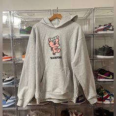 Exclusive Hoodie From Black Pink Born Pink Pop Up Experience In La. Fits Oversize Urban Pink Hoodie For Streetwear, Pink Long Sleeve Hoodie For Streetwear, Pink Urban Sweatshirt For Spring, Urban Pink Sweatshirt For Spring, Pink Hoodie For Streetwear Athleisure, Black Pink Born Pink, Born Pink, Pop Up, Black Pink