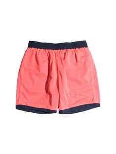 Editor's notesIt is a casual swim shorts in eco-friendly fabric. The shorts has relaxed silhouette and practical pockets. It is suitable for outdoor activities and swimwear.- Elastic waist- Logo symbol embroidery- Side Pockets- Back pocket with snap button- Colorblock point- Mesh LiningMeasurements(in.)S / M / L / XL- Length: 16.9 in. / 17.5 in. / 18.1 in. / 18.5 in.- Waist: 13.8 in. / 14.8 in. / 15.7 in. / 16.7 in.- Hip: 20.9 in. / 21.9 in. / 22.8 in. / 23.8 in.- Front Rise: 11.8 in. / 12.2 in. / 12.6 in. / 13 in.- Thigh: 12.8 in. / 13.3 in. / 13.8 in. / 14.3 in.- Hem: 11.5 in. / 11.9 in. / 12.2 in. / 12.6 in.*Model info- Height 6’ 1” Weight 149.9 lbs / Fitting size: Size XL- Height 5’ 6” Weight 105.8 lbs / Fitting size: Size MComposition & Care- 96% Nylon, 4% Polyurethane- Hand wash Logo Symbol, Eco Friendly Fabric, Swim Shorts, 16 9, Snap Button, Outdoor Activities, Color Blocking, Elastic Waist, Swimming