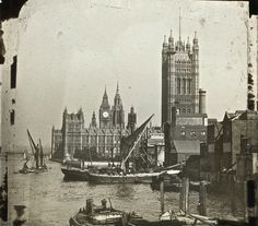 an old black and white photo of the big ben clock tower in london, england