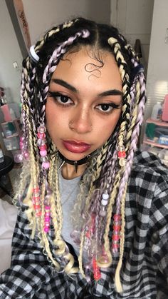 Jade Braids, Blk Hairstyles, Twists Natural Hair, Kawaii Hair, Cute Box Braids, Y2k Hairstyles, Natural Hairstyle, Braided Hairstyles For Teens