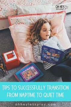 If your little one is growing out of their nap, but you aren’t ready to give up that much needed “quiet time” during the day, this post is for you! Learn what to do when your toddler or preschooler is ready to give up your nap time and how to successfully transition from nap time to quiet time. You’ll also find my favorite open ended toys for quiet time, quiet time bin ideas, and how to help your child stay engaged and entertained during quiet time. Fun Songs For Kids, Sensory Activities Toddlers, Fun Outdoor Activities, Fine Motor Skills Activities