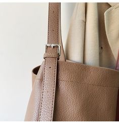 Retro Bucket Leather Bag with Shoulder Strap and Inner Pouch, Women's – Elena Handbags Everyday Taupe Leather Bucket Bag, Everyday Soft Leather Brown Bucket Bag, Everyday Leather-lined Bucket Shoulder Bag, Modern Leather-lined Bucket Bag For Everyday, Chic Leather-lined Tote Bucket Bag, Everyday Handbag, Work Bags, Designer Style, New Style