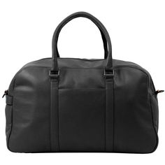 This Champs leather duffle bag from the Onyx Collection is the perfect travel accessory for a weekend get-away. Features removable and adjustable shoulder straps, easy carry top handles, a trolley strap with back zipper pocket, and an inner RFID zipper pocket for extra security. The convenient side carry handle and the purse feet allow you to put down your bag without fear of damage. Dimensions: 20 in. x 12.5 in. Color: Black. Classic Large Capacity Duffle Bag For Trip, Modern Weekender Bag With Top Carry Handle For Trips, Classic Weekender Bag With Large Capacity For Trips, Classic Large Capacity Weekender Bag For Trips, Classic Satchel Travel Bag For Trips, Classic Satchel Duffle Bag For Trips, Classic Duffle Bag With Leather Handles For Trip, Classic Duffle Bag Satchel For Trip, Classic Duffle Satchel For Trips