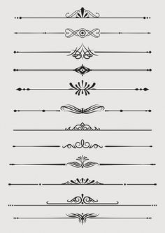 a set of decorative dividers in different styles