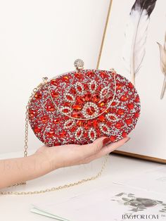 BagForLove - Rhinestone-Embellished Mini Box Clutch: Elegant Evening Bag with Style Product Description Color Red Details Rhinestone Strap Type Chain Bag Size Mini Style Glamorous Pattern Type Plain Type Box Bag Material Plastic Size Chart INCH CM Bag Height Bag Length Bag Width Handle Height Strap Length 5.3 inch 7.9 inch 2.4 inch 7.1 inch 47.2 inch Bag Height Bag Length Bag Width Handle Height Strap Length 13.5 cm 20 cm 6 cm 18 cm 120 cm Details Pictures Similar Products h2 { text-align: cente Red Rhinestone Bag As Gift, Red Rhinestone Bag For Gift, Red Rhinestone Bag Perfect For Gifts, Rhinestone Party Bag For Valentine's Day, Valentine's Day Party Bag With Rhinestones, Valentine's Day Party Bags With Rhinestones, Gift Crystal Clutch Embellished, Gift Crystal Embellished Clutch, Embellished Crystal Clutch As A Gift