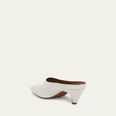 ALAIA smooth leather mules 2.25 in / 55 mm kitten heel Peep toe Slide style Leather outsole Lining: Leather Professional cleaning recommended Made in Italy Bedroom Candles, Entertainment Furniture, Leather Mules, Professional Cleaning, Kitten Heel, Bergdorf Goodman, Travel Accessories, Smooth Leather, Pet Accessories