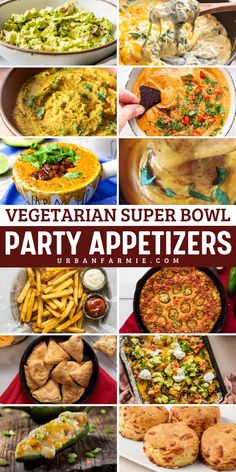 Looking for what to include in your Game Day menu that will fit your diet? These Vegetarian Super Bowl Party Appetizers are perfect for your Super Bowl party food ideas! From dips and salads to main dishes, there are plenty of options—many of which are vegan and gluten-free! Vegetarian Super Bowl, Superbowl Party Appetizers, Party Appetizers, Some Games, Superbowl Party, Game Day Food, Simple Game