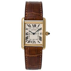 Cartier Tank Louis, Cartier Tank Solo, Michael Kors Shop, Vintage Watches Women, Brown Watches, Cartier Tank, Cartier Watch, Jane Birkin, Classy Jewelry