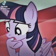 the pinkie pony is looking at something