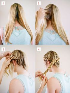 Halo Braid Tutorials, Cosmetology Ideas, Braid Updo Tutorial, Braid Crown Tutorial, Braided Crown, Halo Braids, Hype Hair, Halo Braid, Everyday Hair