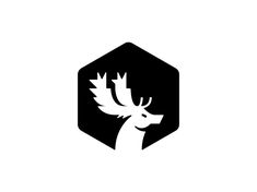 Fallow Deer by Pratik Patil Fallow Deer, Deer Design, Superhero Logos, Icon Design, Global Community, Creative Professional, Black And White, White