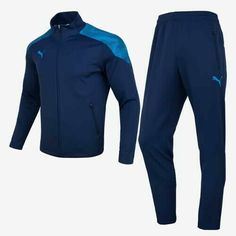 * Puma 92927802 Men knit 1 Tracksuit * size: S, M, L, XL color: navy/Blue Material: polyester 100% Condition : Brand New   Brand : Puma® MEN'S SIZE CHART Order size S M L XL 95 100 105 110 Height(cm) 170~175 175~180 180~185 185~190 Shirts Chest(cm) 95 100 105 110 Pants Waist(inch) 31 33 35 36 Pants  Waist(cm)) 80 84 88 92 Puma Tracksuit, Navy Football, Training Suit, Men Tracksuit, Football Jackets, Cool Gear, Jersey Pants, Navy Jacket, Puma Mens