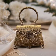 Brass Beauty Gold Clutch in Pure Brass With Handle Indian Handmade Silver Vintage Style Handbag Clutch Bag for Wedding - Etsy Bag For Wedding, Bridal Anklet, Statement Clutch, Clutch Bag Wedding, Metallic Clutch, Velvet Interior, Gold Clutch, Wedding Clutch, Velvet Interiors