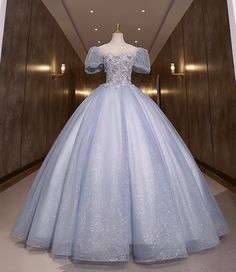 Long Ball Gown, Flower Prom Dress, Ball Gown Dress, Blue Ball Gowns, Marine Uniform, Blue Tulle, Formal Gown, Ball Gown Dresses, Gown Dress