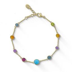 773072 - 14K Yellow Gold - Effy Stationary Multicolor Gemstone Bracelet Multicolor Multi-stone 14k Gold Bracelets, Multi-stone 14k Yellow Gold Bracelets, Multi-stone Round Gold Bracelet As Gift, Gold Multi-stone Bracelet As Gift, Yellow Gold Multi-stone Bracelet Gift, 14k Yellow Gold Multi-stone Bracelets, Round Multi-stone Gold Bracelet As Gift, 14k Yellow Gold Multi-stone Bracelet, Gift Yellow Gold Multi-stone Diamond Bracelet