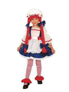 Rag Doll Halloween Costume, Raggedy Ann Costume, Rag Doll Costume, Rag Doll Dress, Yarn Wig, Baby Kostüm, Doll Halloween Costume, Toddler Halloween Costumes, Toddler Costumes