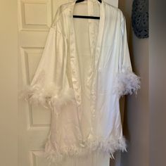 Brand New Never Worn Bride Pjs & Feather Robe. Pjs Are A Small Feather Robe Is Os Bride Pjs, Women's Intimates, Pajamas, Color White, Brand New, Women Shopping, White, Color