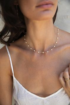 Metal: 14kt Gold Filled or Sterling Silver Gemstone: Swarovski Pearls Pearl Dimensions: 4mm Necklace Length: 14", 16” and 18” Elegant 14k Gold Chain Necklace For Wedding, Classic 14k Gold-filled Clavicle Chain Jewelry, 14k Gold Filled Pearl Chain Jewelry For Anniversary, Dainty Single Strand Jewelry For Anniversary, Elegant Silver 14k Gold-filled Chain Necklace, Elegant Silver 14k Gold Filled Chain Necklace, Delicate Single Strand Jewelry For Anniversary, Dainty White Gold Single Strand Jewelry, Fine White 14k Gold Filled Jewelry