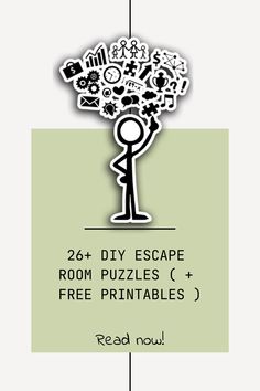 a poster with the words 25 diy escape room puzzles and free printables