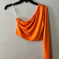 Shein Bright Orange One-Shoulder Cropped Top. Size Medium. Never Worn! Pet And Smoke Free Home. Will Accept Reasonable Offers! One Shoulder Crop Top For Summer Nights, One-shoulder Crop Top For Night Out In Summer, One-shoulder Crop Top For Summer Night Out, One Shoulder Crop Top For Night Out In Summer, Spring Party One Shoulder Crop Top, Orange Off-shoulder Top For Spring, Orange Crop Top For Summer Nights, Orange Crop Top For Spring Party, Orange Crop Top For Summer Night Out