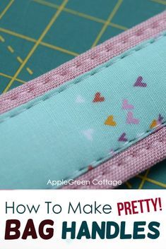 how to make pretty bag handles for purses and handbags with free sewing pattern