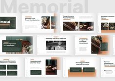 the memorial powerpoint presentation is displayed on a white background