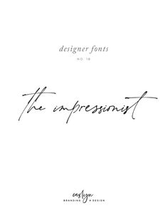 the cover for designer fonts's book, the impressionist