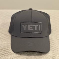 Yeti Trucker Hat. Brand New. Casual Silver Hat, One Size Fits Most, Silver Casual Hat, Casual Silver Hat One Size, Casual Silver Hat, Yeti Accessories, Bait Shop, Mens Dress Hats, Country Hats, Mens Dress