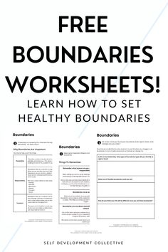 Setting Boundaries Worksheet, Boundaries Worksheet, Setting Boundaries, Boundaries