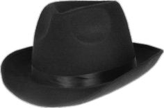 Classic Adjustable Costume Hats And Headpieces For Party, Classic Brimmed Costume Hats And Headpieces For Party, Classic Brimmed Costume Hats For Party, Black Fedora Felt Hat For Halloween, Black Brimmed Fedora For Halloween, Classic Short Brim Fedora For Party, Classic Fedora With Short Brim For Party, Classic Black Costume Hats And Headpieces For Party, Classic Black Party Costume Hats And Headpieces