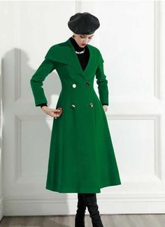 ✿ Material: Wool blend ✿ Please refer to the measurement table included in the pictures to choose your correct size. ✿ Kindly pay attention to the i Curtains Blowing, 2023 Mood, Middleton Style, Work Place, Green Coat, Woolen Coat, Women's Coats, Online Fashion Stores, Royal Fashion