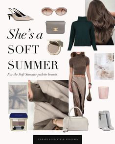 Are you a Soft Summer? Comment below your favourite quality about your palette / your own colouring 🖤 . #coloranalysis #softsummer #colouranalysis #summerpalette #coloranalyst Soft Summer Colors For Fall, Colour Season Palette, Muted Summer Palette, Soft Summer Colour Palette Outfits, Soft Summer Color Palette Fall Outfits, Summer Skin Tone Outfits, Soft Summer Color Palette Wedding, Soft Summer Palette Colors