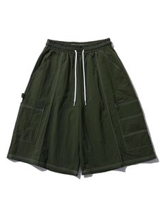 Composition : NYLON 100%Country of Origin : Republic of Korea Baggy Utility Shorts For Summer, Baggy Green Casual Shorts, Summer Khaki Shorts With Patch Pockets, Baggy Green Shorts With Pockets, Green Wide-leg Shorts With Pockets, Green Wide Leg Shorts With Pockets, Baggy Green Shorts For Summer, Green Baggy Shorts For Summer, Casual Green Wide Leg Shorts