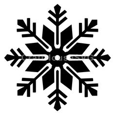 a black and white snowflake on a white background