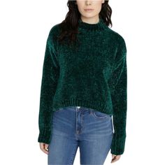 Sanctuary Women’s Green Chenille Mock Neck Sweater Size Xs Brand New With Tag Size Xs Color Green / Emerald Green Measurements Laying Flat : Full Length 22” Waistline 18” Pit To Pit 18” Fabric Material 100% Polyester Please Check All The Photos For Size , Color And Approximate Measurements Prior To Purchase. Any Questions Please Message Me. #3254 10/29 (2) 23 Chenille Sweater, Sweaters Online, Textured Knit, Mock Neck Sweater, Green Sweater, Oversized Sweater, Neck Designs, Black Sweaters, Neck Sweater