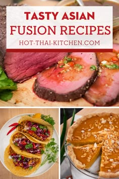 Enjoy these simple and easy Asian fusion recipes! Curry tacos, Tom Yum pizza, and drunken spaghetti, these are just a few mash ups between Thai and western dishes that will have you coming back for more. With full video tutorials you're guaranteed to be successful at creating these dishes at home! |how to make Asian fusion food |how to cook Asian fusion recipes for dinner | Authentic Asian food recipes for lunch and dinner| Asian inspiration Fusion Dinner Recipes, Fusion Cooking, Thai Fusion Food Idea, Fusion Foods, Tawainese Food, Asian Plates, Asian Fusion Food, Asian Mexican Fusion Recipes