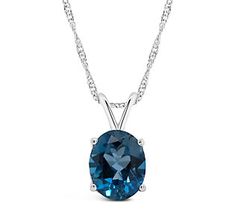 An uncomplicated design that delivers a pretty pop of color, this London blue topaz pendant swings sweetly from a Singapore chain. Blue Topaz Pendant Necklace, Liquid Silver, Blue Topaz Pendant, Topaz Pendant, Ring Men, Pendant With Chain, I Love Jewelry, Oval Pendant, Gems Jewelry