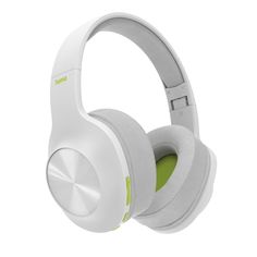 the headphones are white and green